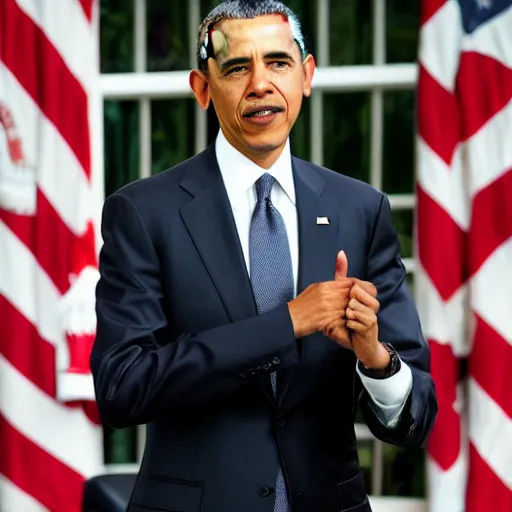 Image similar to white barack obama 4k photo