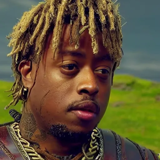 Image similar to juice wrld in Vikings very detailed 4k quality super realistic