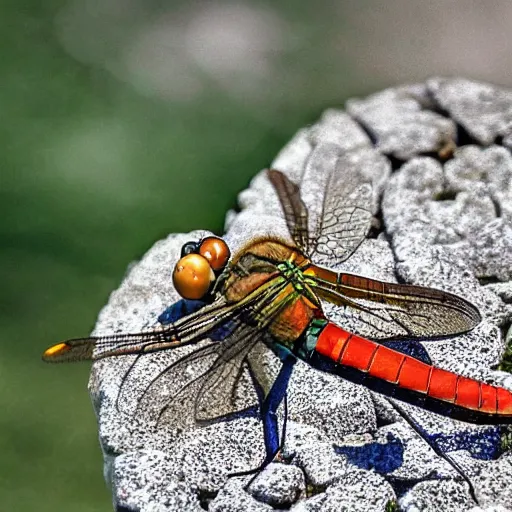 Image similar to dragonfly in a bathtub in the alps, sheep!!! in background