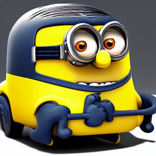 Prompt: A Minion Car in the style of waya steurbaut