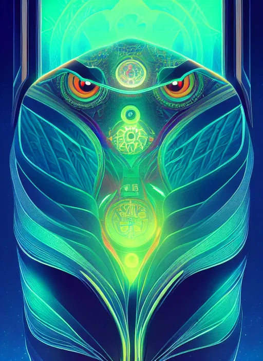 Prompt: symmetry!! product render poster vivid colors divine proportion owl, scifi, glowing fog intricate, elegant, highly detailed, digital painting, artstation, concept art, smooth, sharp focus, illustration,