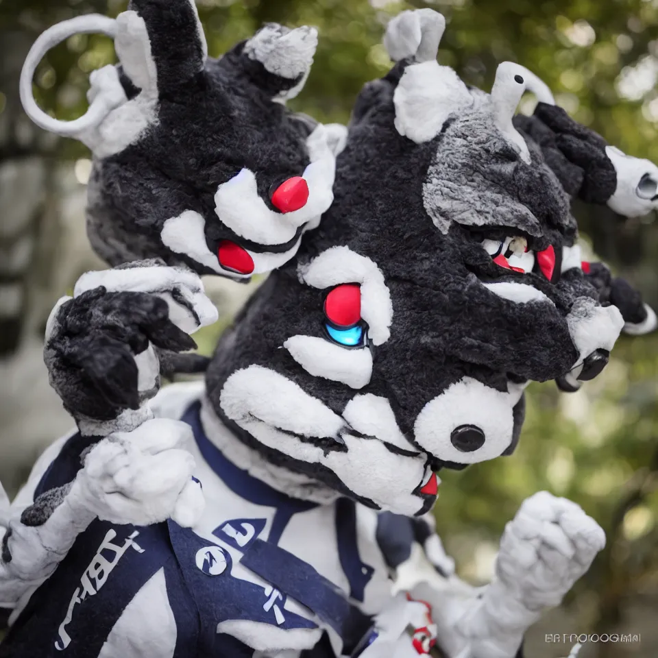 Image similar to photoshoot of sigma, the best made japanese fursuit 8 k raw format nikon 6 0 mm f 2. 8