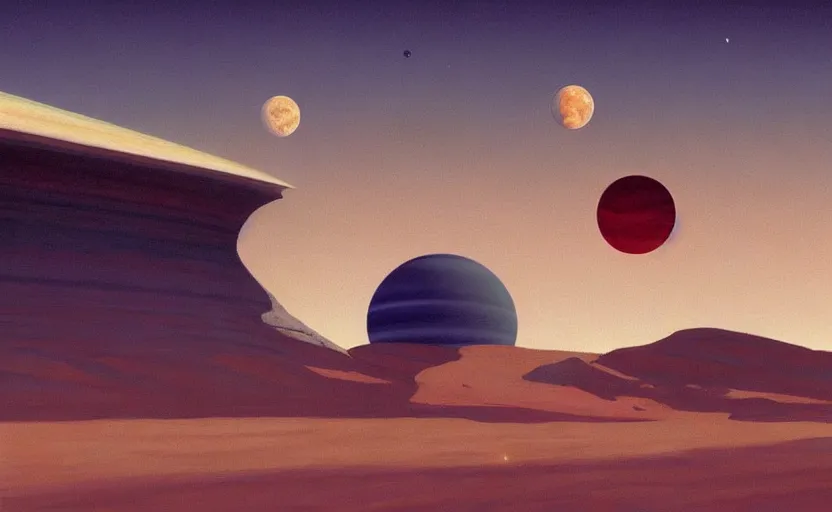 Prompt: Shot from moon surface with Saturn rising on the horizon, very coherent, painted by Edward Hopper, Wayne Barlowe, painted by James Gilleard, airbrush, art by JamesJean