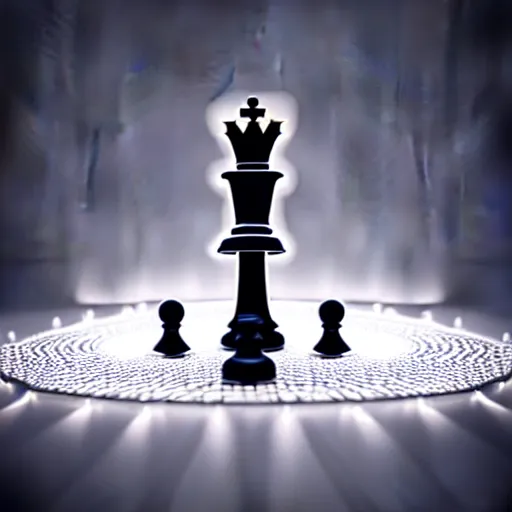 Image similar to vintage instamatic photo of a queen chess piece made of led pin lights, biomechanical, Puddles, Isometric 3D, smooth 3D Illustration, Cinematic Matte Painting, volumetric lighting ,