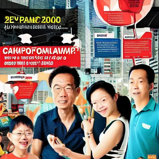 Prompt: a 2 0 0 0 s singaporean government camapign poster