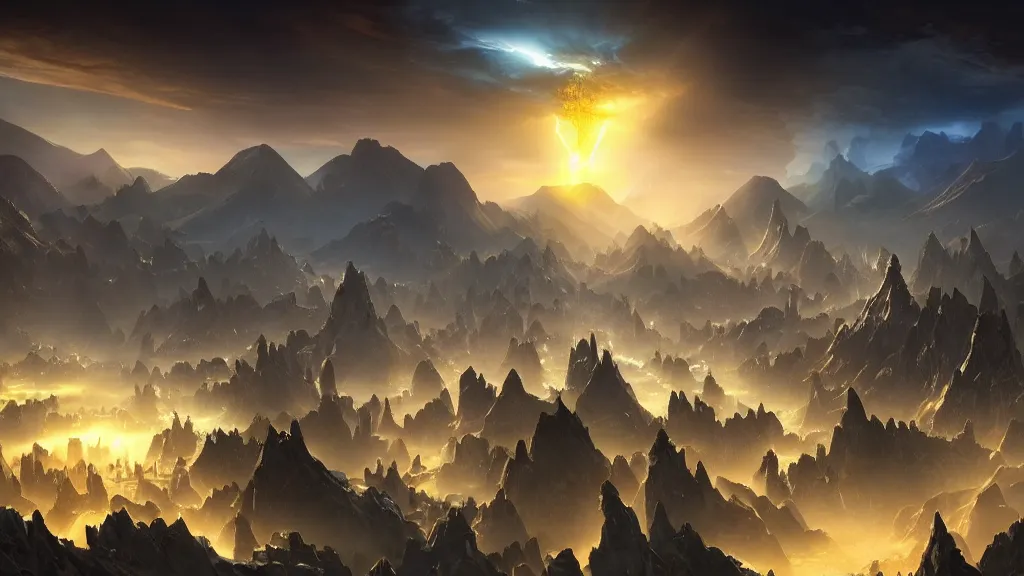 Image similar to incredible protoss city marc adamus, beautiful dramatic lighting