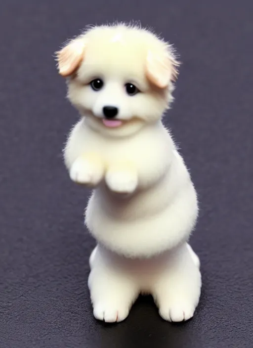 Image similar to 80mm resin detailed miniature of cute fluffy dog, Product Introduction Photos, 4K, Full body, simple background