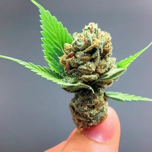 Prompt: beautiful giant marijuana bud as a funko pop
