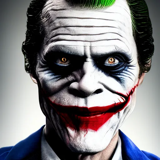 willem dafoe as the joker, movie poster, superrealism, | Stable ...