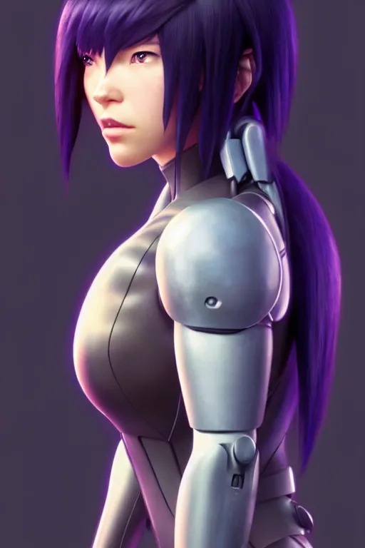 Image similar to weta disney pixar movie still portrait photo of ghost in the shell anime : : as motoko kusanagi by pixar : : by ilya kuvshinov, rossdraws, artgerm, maxim cover, octane render, 3 d, volumetric lighting, anti aliasing, raytracing : :