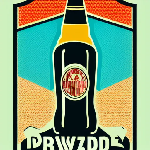 Image similar to Propaganda poster of a beer, sticker, highly detailed, colorful, illustration, smooth and clean vector curves, no jagged lines, vector art, smooth