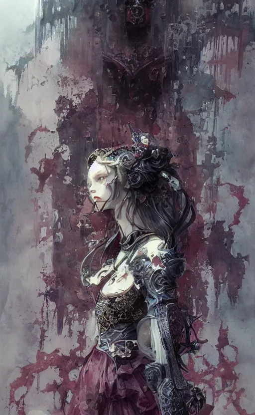 Image similar to imperial princess knight ( ( ( gothic ) ) ) girl. intricate, centered, amazing composition, watercolor, by ruan jia, by marc simonetti, by robert hubert, by zhang kechun, illustration