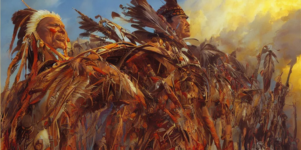 Image similar to of Native American Chief by Peter Andrew Jones and Peter Gric