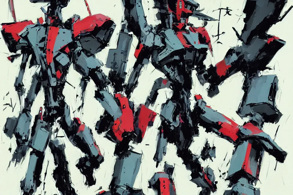 Prompt: Evangelion Unit 01 by Ashley Wood, Jamie Hewlett, Bill Sienkiewicz, character design, concept art