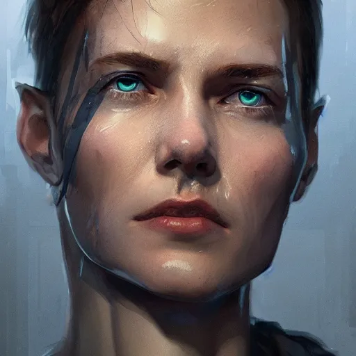 Image similar to Portrait of Sam Gray, by Cedric Peyravernay, highly detailed, excellent composition, cinematic concept art, dramatic lighting, trending on ArtStation