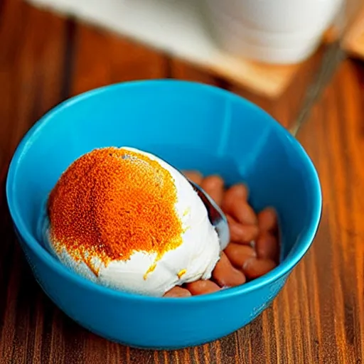 Image similar to baked bean ice cream