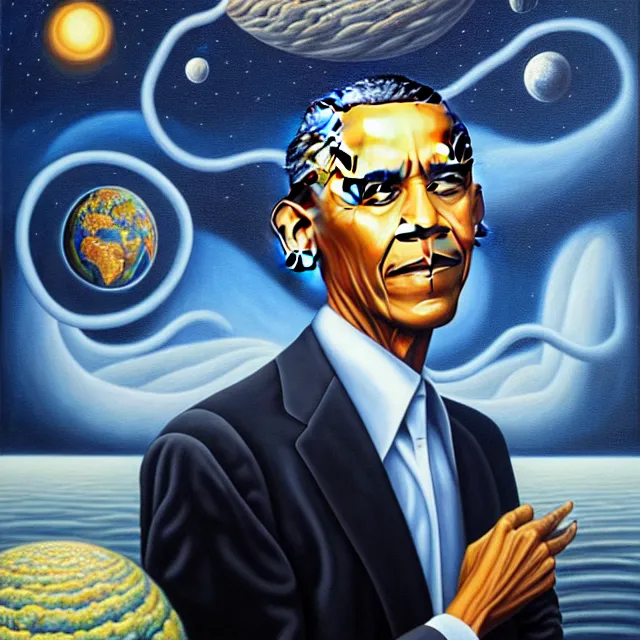 an oil on canvas portrait painting of obama, | Stable Diffusion | OpenArt