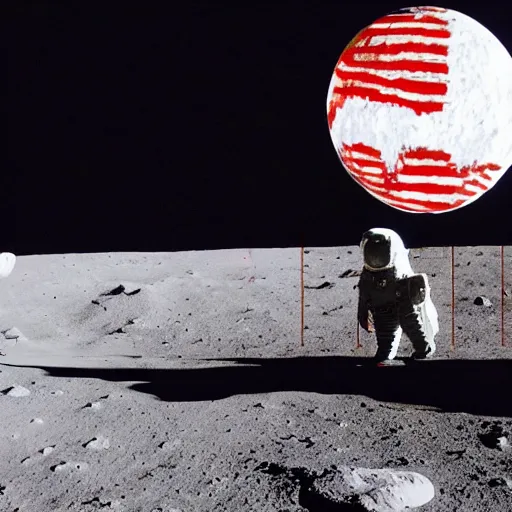 Image similar to Obama spotted on the moon