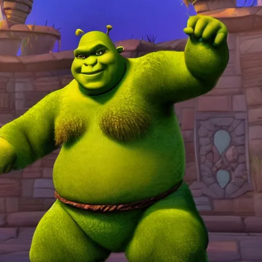 Prompt: Shrek as a new Valorant agent, valorant gameplay