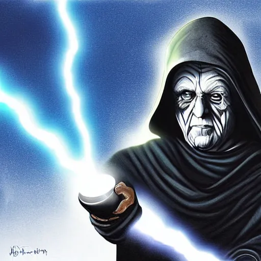 Emperor Palpatine shooting lightning at an iPhone, | Stable Diffusion |  OpenArt