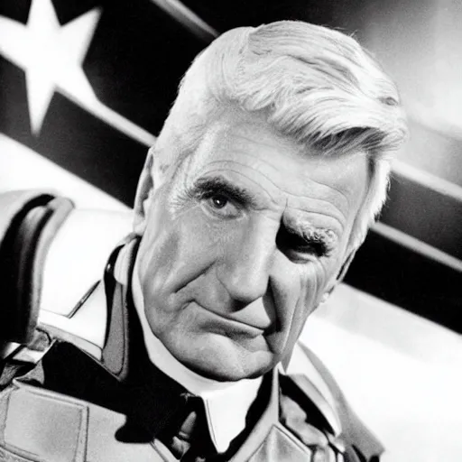 Prompt: Leslie Nielsen as captain america