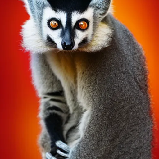 Image similar to rich lemur wearing gold armor