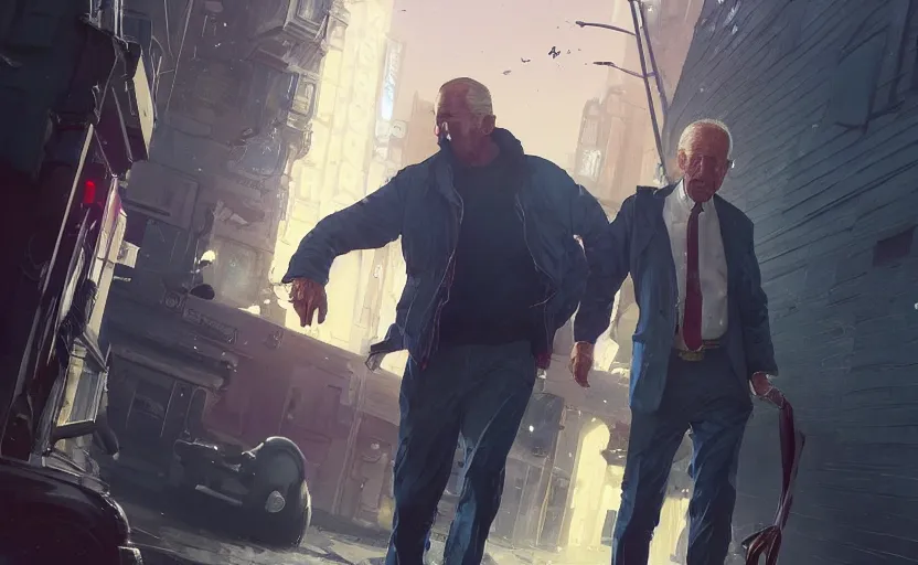 Prompt: highly detailed image of joe biden as a thief, in gta v, stephen bliss, unreal engine, fantasy art by greg rutkowski, loish, rhads, ferdinand knab, makoto shinkai and lois van baarle, ilya kuvshinov, rossdraws, tom bagshaw, global illumination, radiant light, detailed and intricate environment