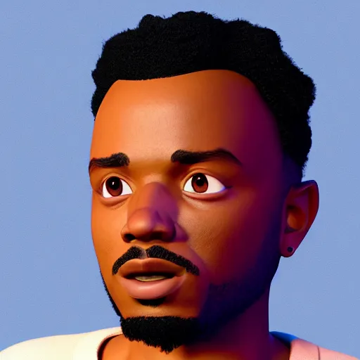 Prompt: 3 d model of kendrick lamar, disney pixar styled model, rendered in cgi, volumetric lighting, shading