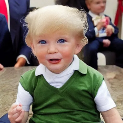 Image similar to donald trump 3 years old