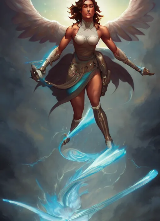 Prompt: archangel korra detailed illustration by peter mohrbacher on artstation