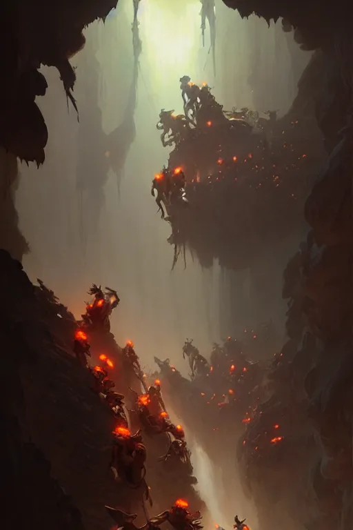 Image similar to cave centipede by bayard wu, anna podedworna, gaston bussiere, greg rutkowski