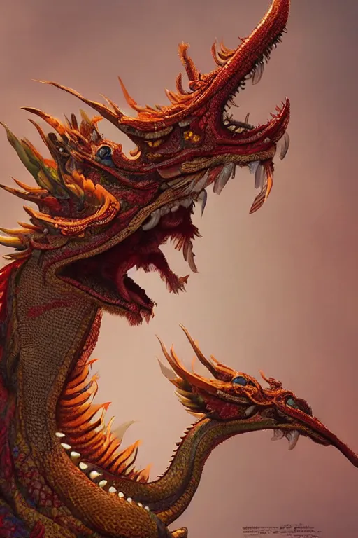 Prompt: a beautiful and detailed a thai dragon by Chalermchai Kositpipat and Ghibli Studios,featured in artstation, cinematic lighting, omnious sky