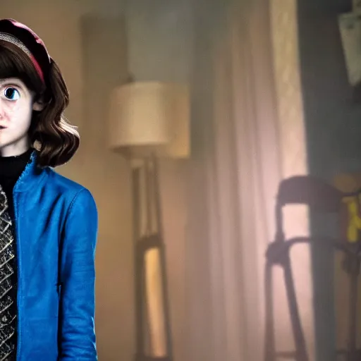 Image similar to natalia dyer as coraline jones, movie still, 8 k