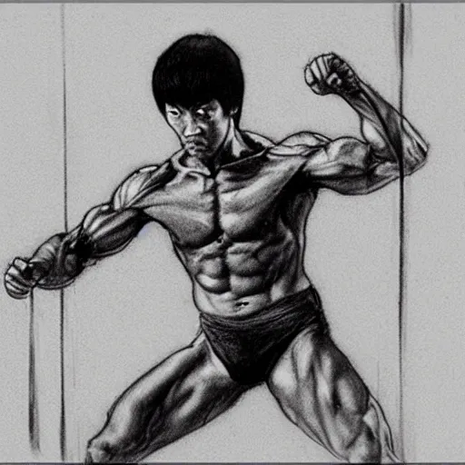 illustration, monochrome, cartoon, Bruce Lee, sketch, black and white,  monochrome photography, fictional character, supervillain, HD Wallpaper |  Rare Gallery