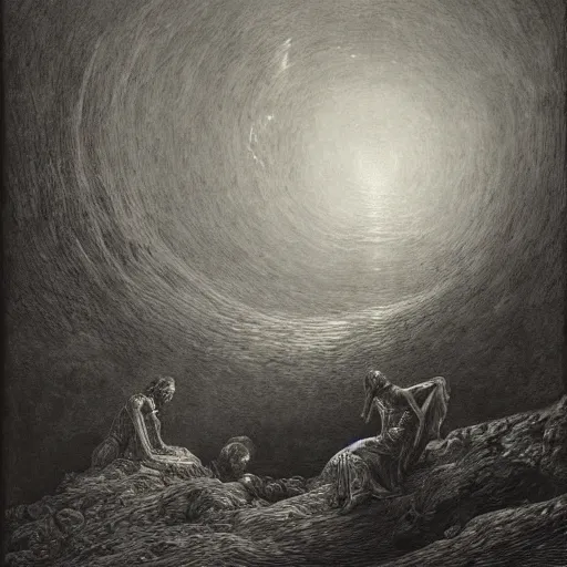Prompt: an artwork by gustave dore