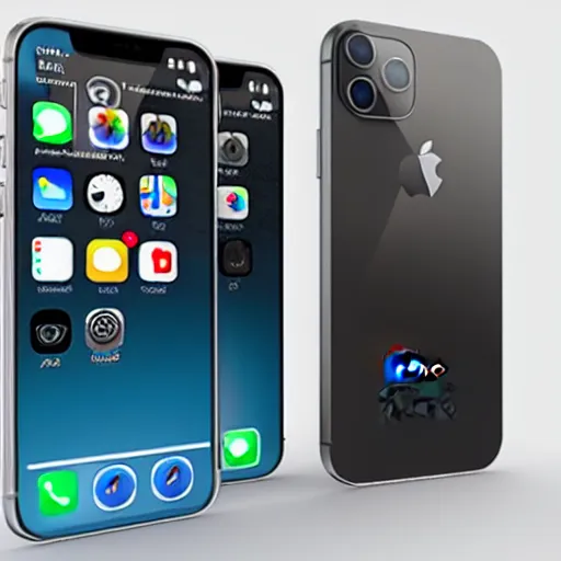 Prompt: 3d render of the new iPhone 29 with its 10 cameras