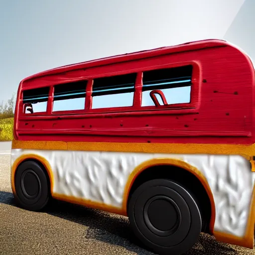 Image similar to anthropomorphic red fox driving bus