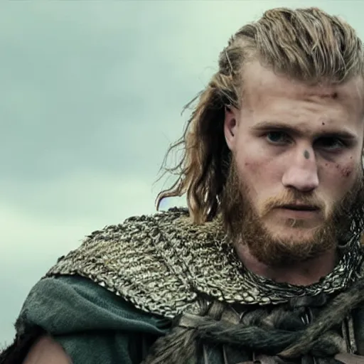 Image similar to jake paul in vikings 4 k detailed super realistic