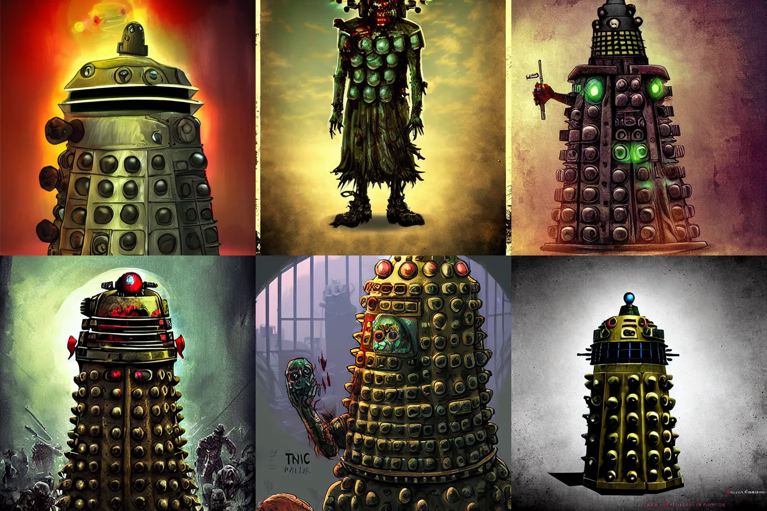 Prompt: zombie dalek, epic fantasy cyberpunk, digital art, trending