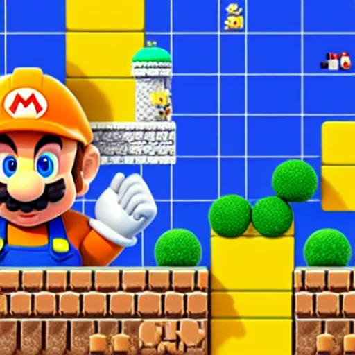 Image similar to super mario maker 3 gameplay