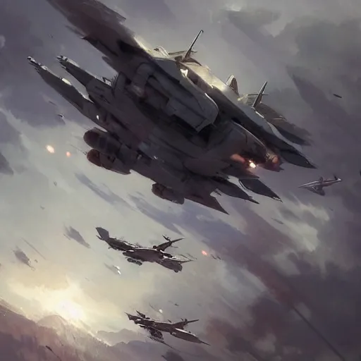 Prompt: air combat by Greg Rutkowski