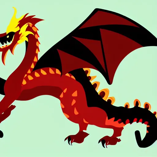 Image similar to vector art of welsh dragon and panda mixed, intercrossed, chimera, adobe illustrator