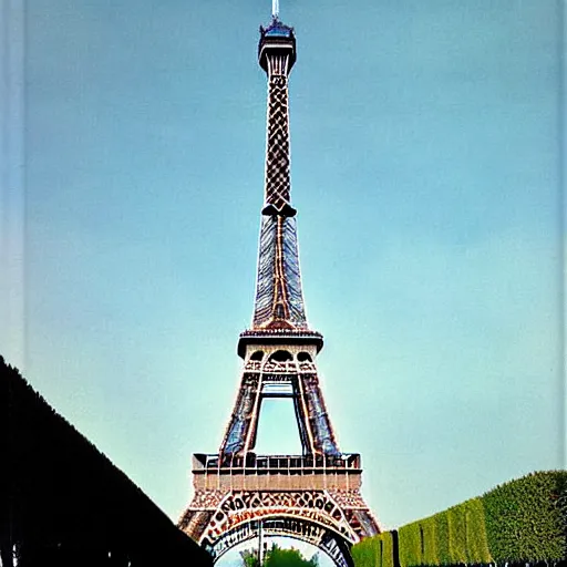 Image similar to The Eiffel tower redesigned by Albert Speer, Colour photograph, detailed, architecture