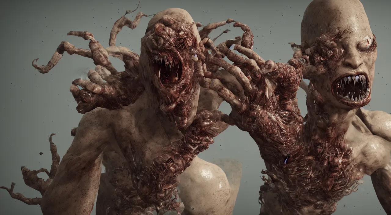 Image similar to body horror, unreal engine, octane render, depth of field, cycles render, hd