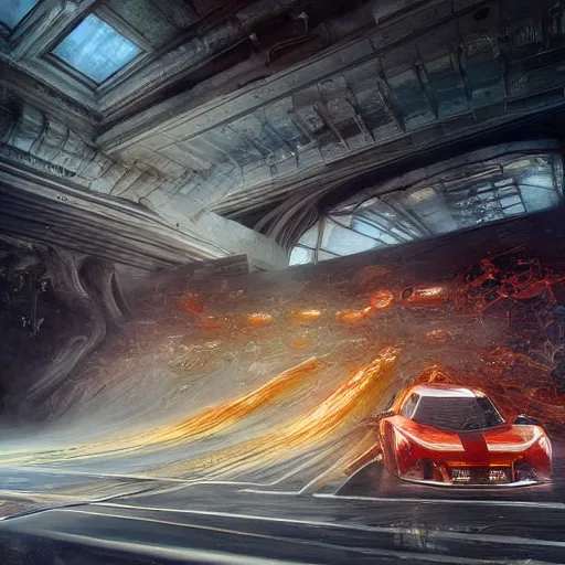 Prompt: hyperrealistic mixed media high resolution painting of the future of the automobile in 1000 years, stunning 3d render inspired art by István Sándorfi and Greg Rutkowski and Unreal Engine, perfect symmetry, dim volumetric lighting, 8k octane beautifully detailed render, post-processing, extremely hyper-detailed, intricate, epic composition, highly detailed attributes, highly detailed atmosphere, cinematic lighting, masterpiece, trending on artstation, very very detailed, masterpiece, stunning, flawless structure, lifelike texture, perfection,