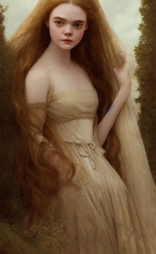 Image similar to elle fanning elle fanning elle fanning traditional corsican, intricate, highly detailed, artstation, illustration, jurgens, rutkowski, bouguereau