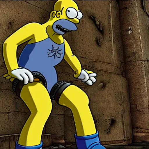 Image similar to 3d Homer Simpson in Gears of War