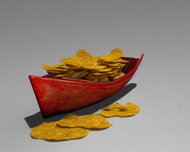 Prompt: lays potato chip boat, artstation