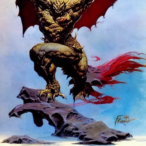 Image similar to dragon by Frank Frazetta,fantasy artwork,bold,striking,high quality!!!!!,masterpiece!!!!