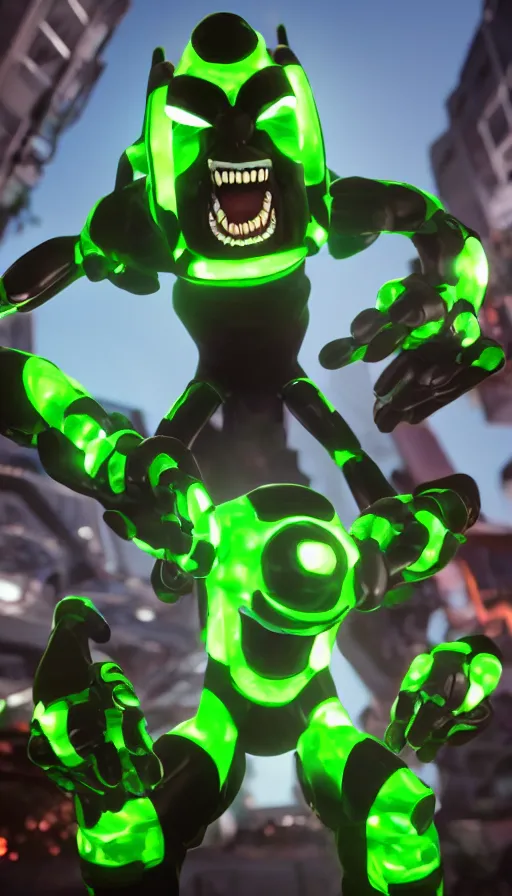 Prompt: :a portrait of Ben 10 FOURARMS+UNREAL ENGINE 5+4K UHD IMAGE+Stunning LIGHTING+Stunning SHADERS+SUBSTANCE PAINTER